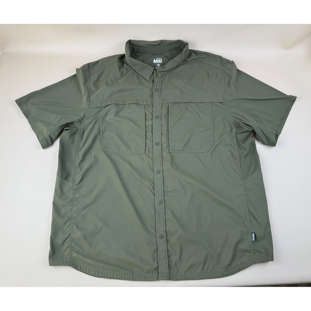 Outdoor Hiking Shirt Short Sleeve Vented XXL REI Co-op Sahara
